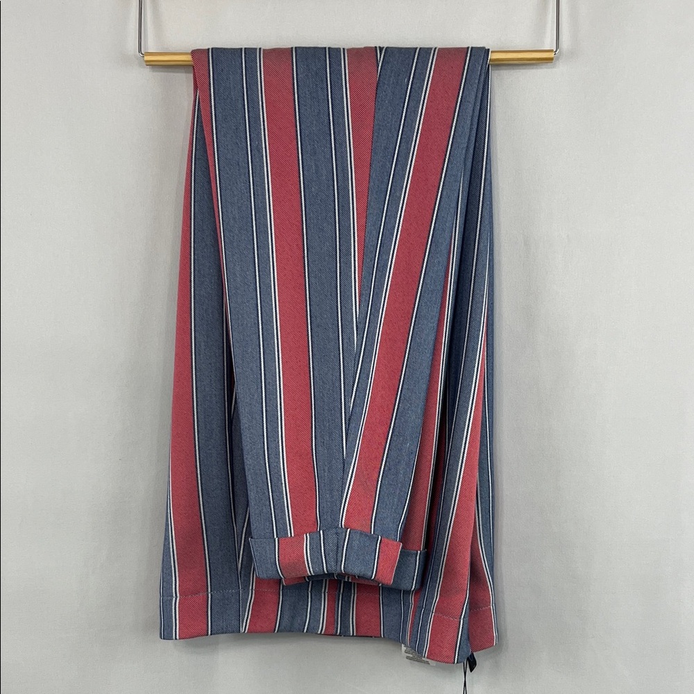 BCBG MaxAzria NWT Striped Red and Blue Combo Trouser Pants - Size M